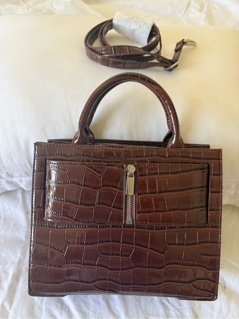 Brandon Blackwood Medium Croc Kuei Bag
